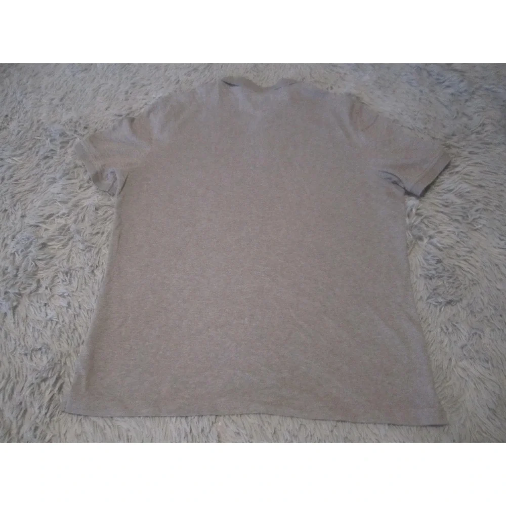 Banana Republic Polo Shirt Mens Large Gray Short Sleeve Luxury Touch Cotton
